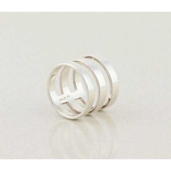Sterling Silver Triple Stackable Band Ring Silpada Size 9.5 - Picture 6 of 9